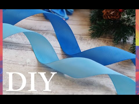 Видео: Идеально НА ПРАЗДНИК! Праздничные зимние банты из лент для начинающих/diy/tutorial/ribbon bows