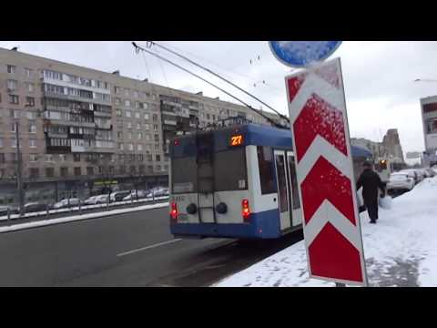 Видео: Троллейбус Санкт-Петербурга 8-173: БКМ-321 б.3415 по №27 (03.04.18)