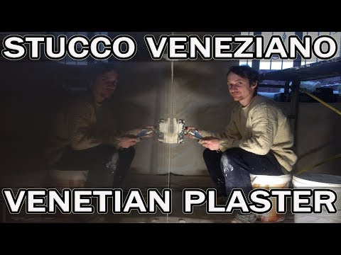Видео: Нанесение Двухцветной Венецианской Штукатурки | Creama Bianco Stucco Veneziano Wowcolor Venetian