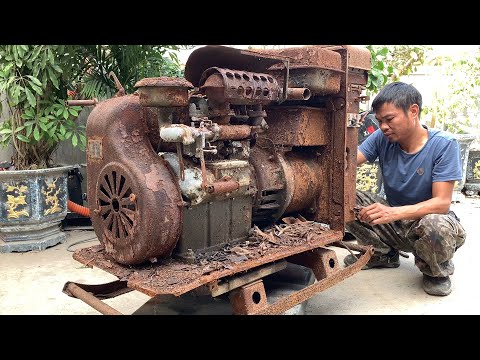 Видео: Restoration AIRPORT Gennerator | Restoration  Engine УД2 М1 CCCP