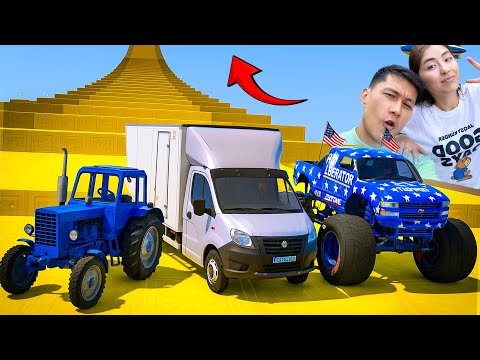 Видео: Ерекше көліктермен баспалдақтар шайқасы (GTA V)