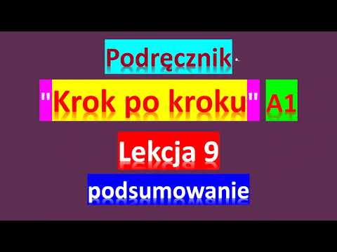 Видео: Krok po kroku A1. Урок 9, часть 4. Польский язык. Język polski.