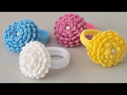 Видео: 🌺Любительницы вязания крючком сходят с ума от этой вирусной резинки для волос с бархатцами!