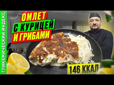 Видео: Омлет с курицей и грибами — рецепт сытного завтрака в мультиварке