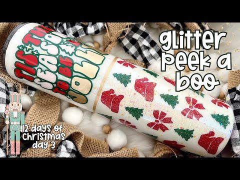 Видео: Урок по созданию рождественского стакана «Пика-бу» в стиле ретро | 12 дней Рождества, день 3