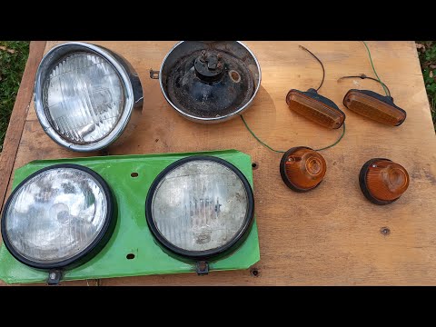 Видео: Вирішив переробити фари та замінити покажчикі поворотів на мототракторі. Ч 1.