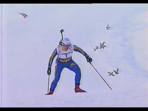 Видео: биатлон кубок мира 2005-2006 3 этап Бресно орсблье гонка преследования женщины