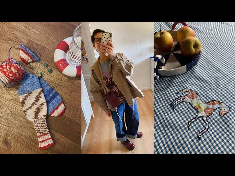 Видео: Рукодельный влог 🧶 Вышиваю скатерть 🧶 Вяжу носки