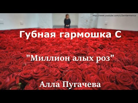 Видео: "Миллион алых роз" (А. Пугачева), губная гармошка С + табы