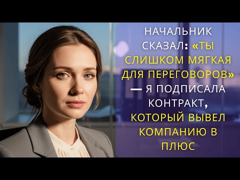 Видео: Начальник сказал «Ты слишком мягкая для переговоров» — Я подписала контракт, который вывел..........
