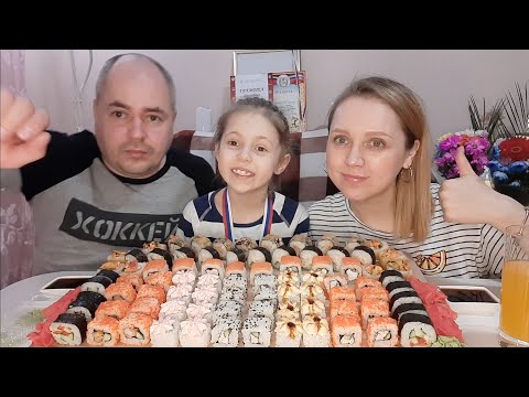 Видео: Мукбанг/Mukbang/Роллы🍣Rolls/Суши🥢Sushi/Соревнования прошли/Какое же место у Алисы...