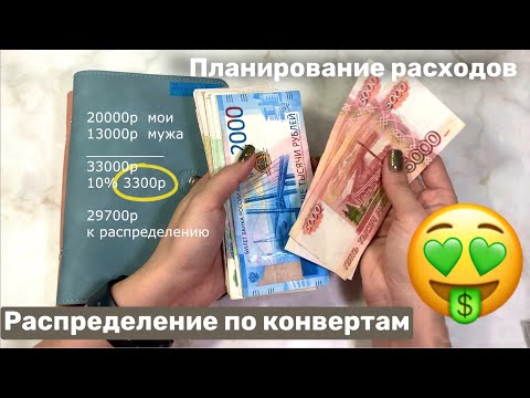 Видео: Распределение денег по конвертам. Планирование расходов.