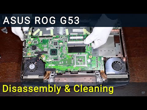 Видео: Asus ROG G53 Разборка, чистка вентилятора от пыли и замена термопасты
