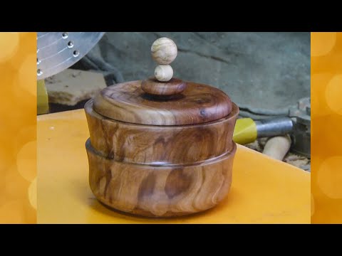 Видео: Сахарница из Яблони. Токарка по дереву. Woodturning