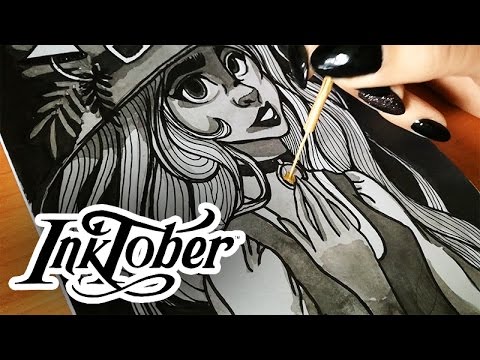 Видео: Inktober! | Мастило и Вещици | GloryArt