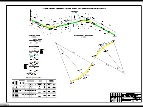 Видео: Часть 1. Расчет основных элементов круговой кривой