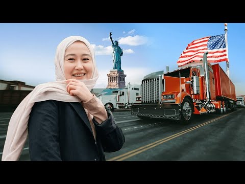 Видео: Өзі 45 келі, көлігі 45 тонна. Америкада трак жүргізетін ару