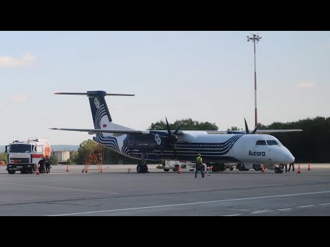 Видео: Bombardier DHC-8-400 а/к Аврора | Рейс Петропавловск-Камчатский - Анадырь