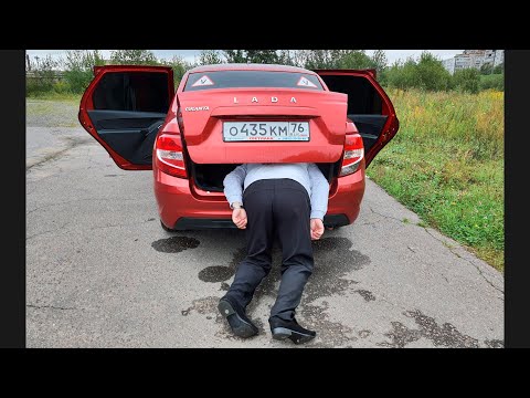 Видео: Убило крышкой багажника. Новая LADA Гранта.