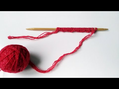 Видео: Как набрать петли спицами. Способ набора петель одним концом нити. Часть 1