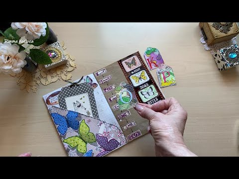 Видео: Скрапбукинг Оформление летнего блокнота №6
