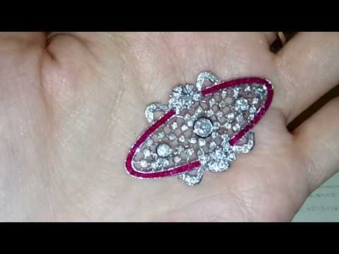 Видео: Рубины с бриллиантами в белом золоте. Фавориты.