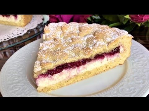 Видео: Бесподобный Песочный Пирог с Творогом и Вишней. Мы в Восторге!