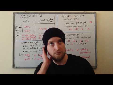 Видео: Урок 12: прилагательное норвежского языка (2017:2)