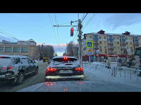 Видео: Saransk snowy winter traffic timelapse 17 Jan 2024 - Саранск, снежное зимнее движение, Таймлапс.
