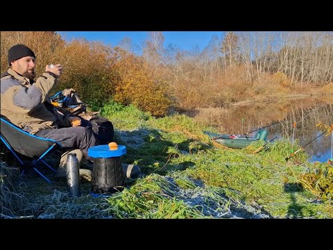 Видео: р.Оредеж рыбалка в мороз и ночная встреча с бобром.