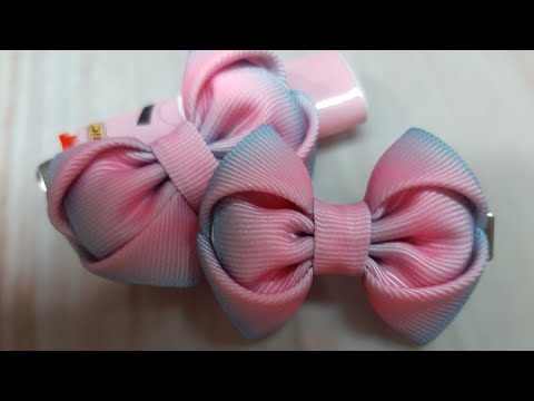 Видео: МК Маленький бантик из ленты 2.5 см Small ribbon bow 2.5 cm