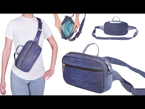 Видео: Как сшить из старых джинсов модную поясную сумку!