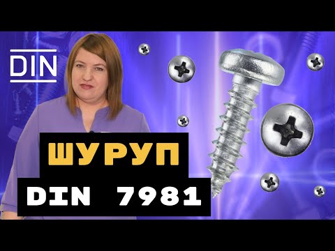 Видео: Шурупы с полукруглой головкой DIN7981