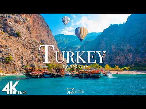 Видео: Полет над Турцией 4K UHD - успокаивающая фортепианная музыка с замечательными видеороликами природы