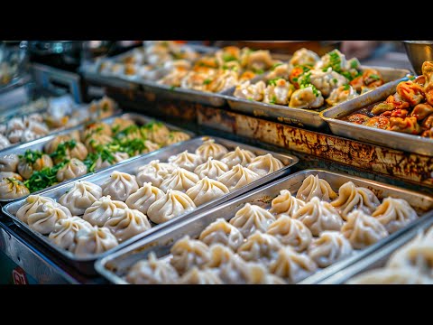 Видео: Супер вкусно! Никогда не насыщайтесь пельменями и булочками - подборка китайской уличной еды 2024 го