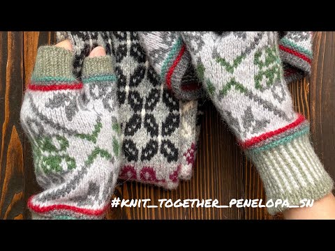 Видео: Жаккардовая шапка в технике «жаккард без протяжек с двух рук». Фильм 2.