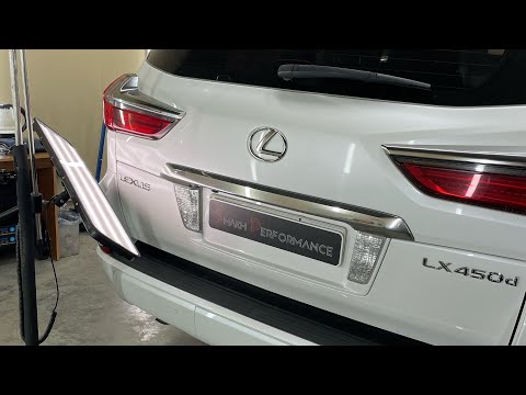 Видео: Процесс удаления вмятины с крышки багажника на автомобиле Lexus Lx 450