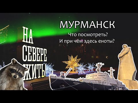 Видео: Мурманск: Ледокол Ленин, Тундра, Северное сияние