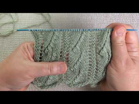 Видео: Ажур "Морской прибой"/ Вязание спицами.