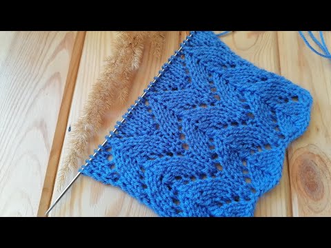 Видео: Красивый узор спицами.Для вязания джемперов,кардиганов,шапок,палантинов,детских вещей...