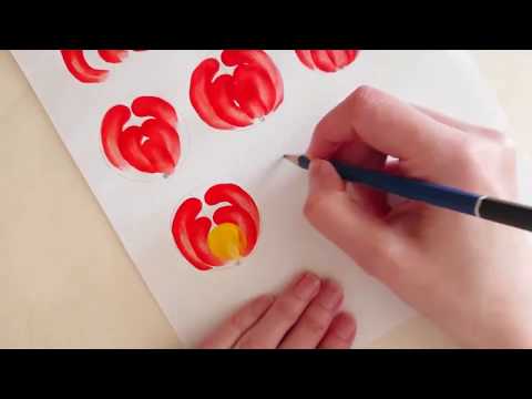 Видео: Мой блог о Петриковской росписи. Выпуск №11: "Полукруглый мазок. Цибулька"