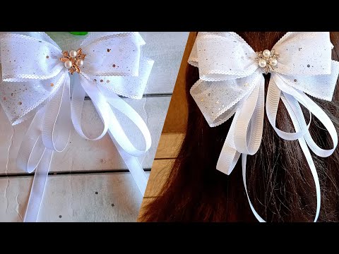Видео: МК. Бант из декоративной ленты на любой праздник.