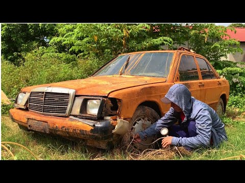 Видео: Реставрация ржавого MERCEDES E190 после 35 лет простоя автомобиля