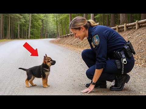 Видео: Маленький щенок немецкой овчарки всё время шёл за офицером, прося о помощи — то, что она нашла