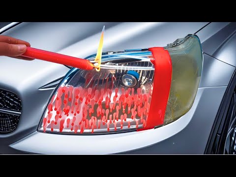 Видео: 🔦Старые фары как новые за 1 минуту! Отличный способ восстановить с помощью СВЕЧИ! Гениальный трюк😱