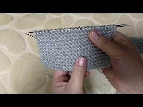 Видео: Узор спицами, один ряд. Пена.
