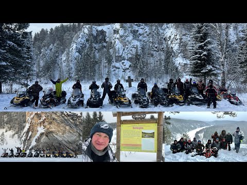 Видео: Пермь на Снегоходах река Чусовая Кын Демидовский Крест BRP LYNX ARMY TURBO #запрудклуб #snowmobile