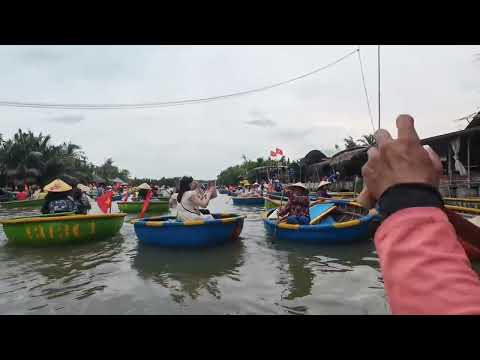 Видео: Лодка «Кокосовая корзина» в лесу залива Мау, Хойан / Coconut Basket Boat in forest of Mau Bay