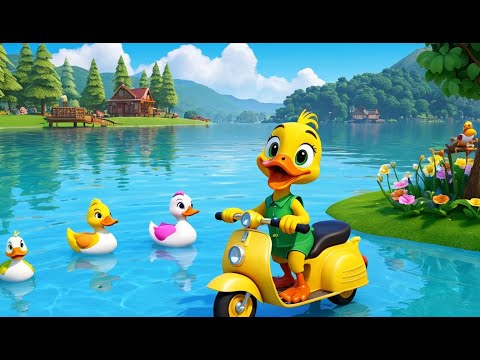 Видео: Утка катается на самокате вокруг озера 🛴
