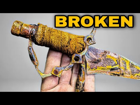 Видео: 🔥 Из ржавчины в РЕДКОСТЬ: Восстановление запретного уличного ножа ✅